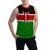 Sleeveless T-shirt Kenya Flag 3D Men's Boys Tshirt Gyms Tank Tops Fitness Joggers Basketball Training Vest
