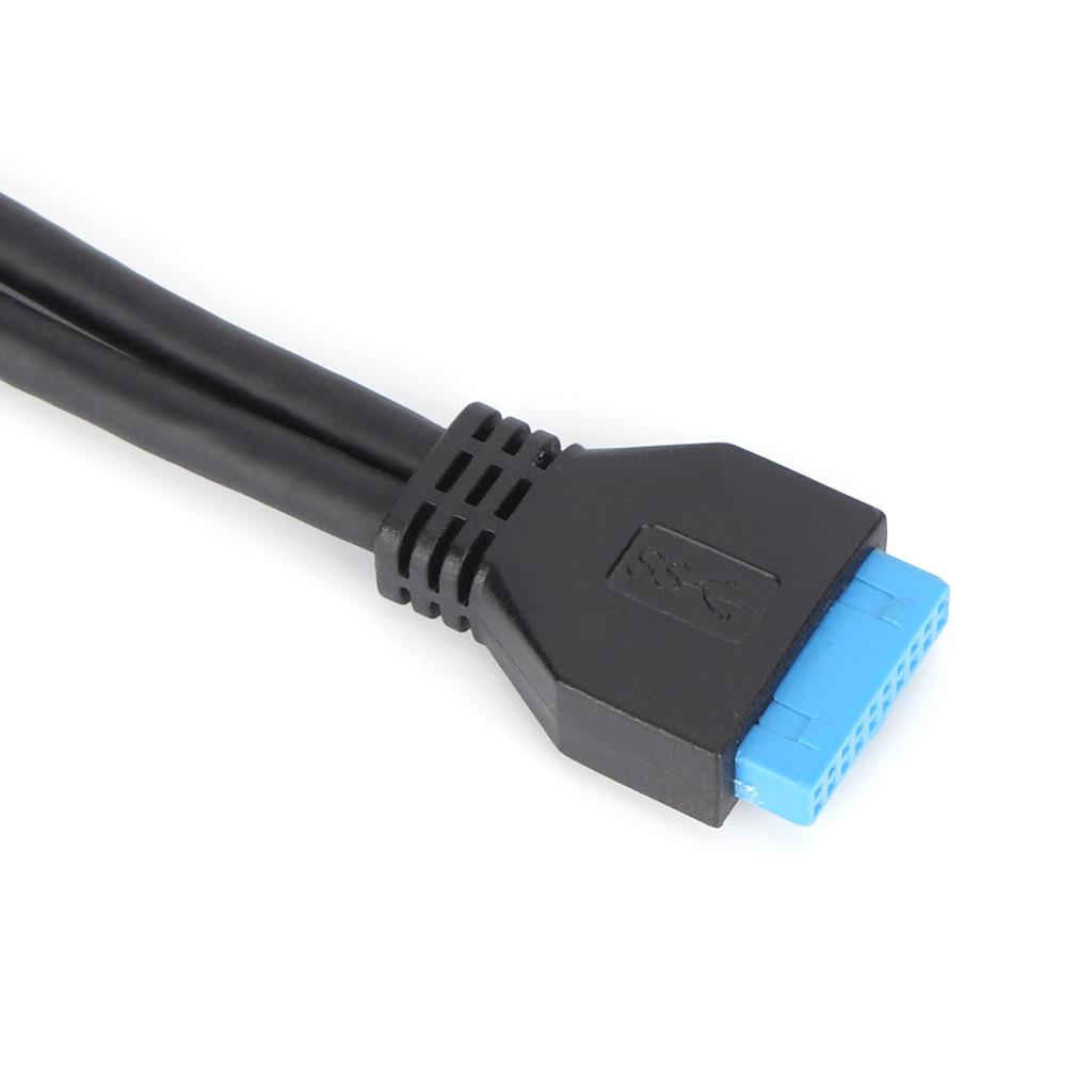 Double USB Baffle Cable Motherboard 19 Pin to Dual Port A Female Extension Rear Panel Bracket