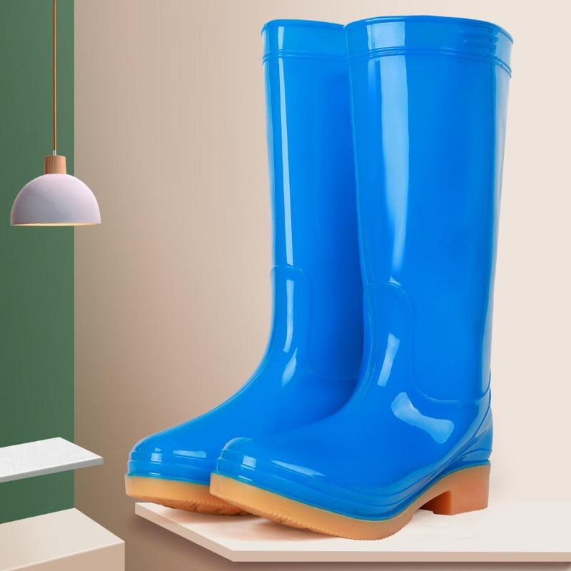 

Fashion rain shoes women s non-slip comfortable tall water boots water shoes velvet women s waterproof and wear-resistant rain boots 41