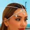 Headgear European And American Trends Fashion Sparkling Crystal Rhinestone Fringed Head Chain Women'S Bridal Wedding Accessories