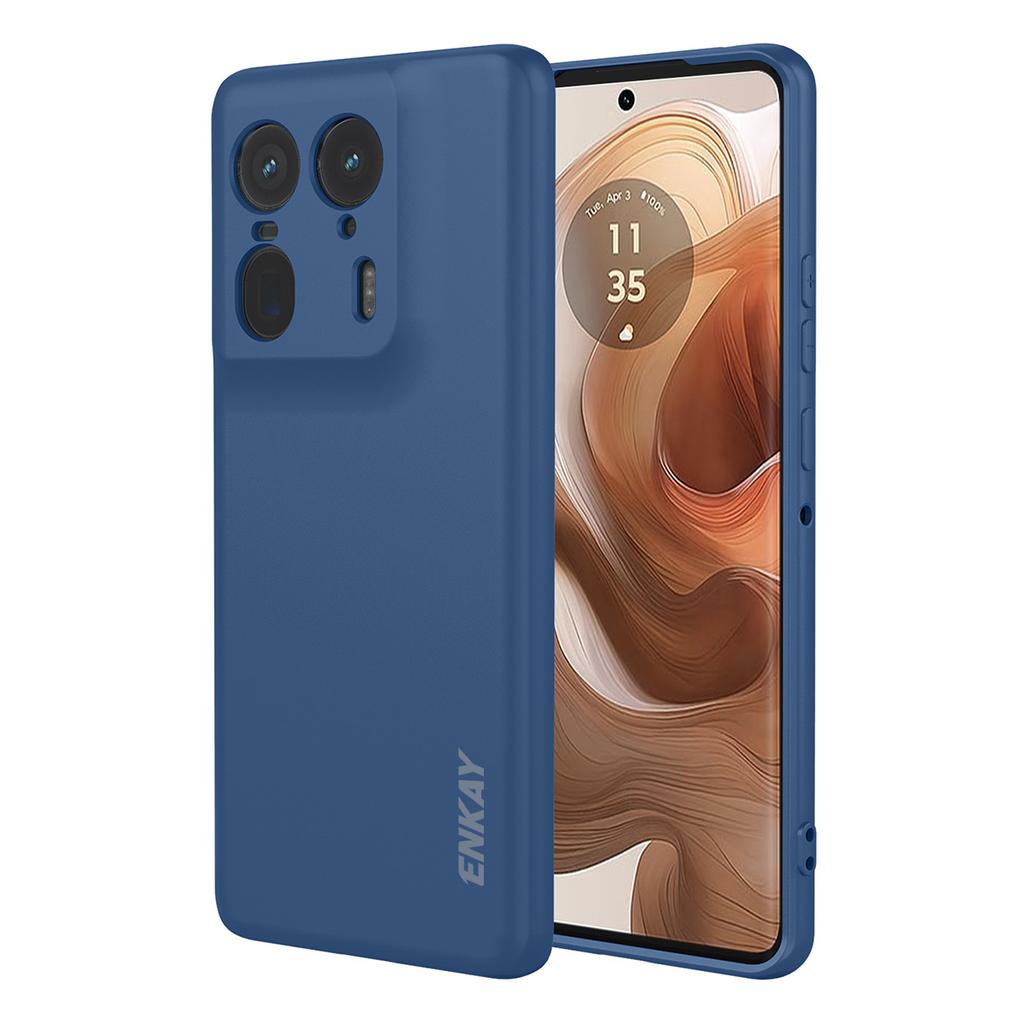 For Motorola Edge 50 Ultra 5G Silicone Case ENKAY HAT PRINCE Straight Edge Cell Phone Back Cover