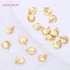 6/8MM 18K Gold Plated Irregular Round Charms For Bracelets,Brass Small Pendant Charms,DIY Necklace Jewelry Making Accessories