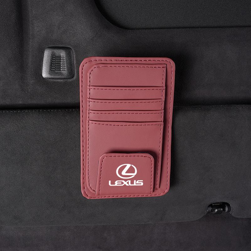 WDM2 2026 Hot Interior Stickers Car Sun Visor Card Bag Storage Clip Glasses Storage Accessories For Lexus F SPORT ES UX 300e GS GX IS