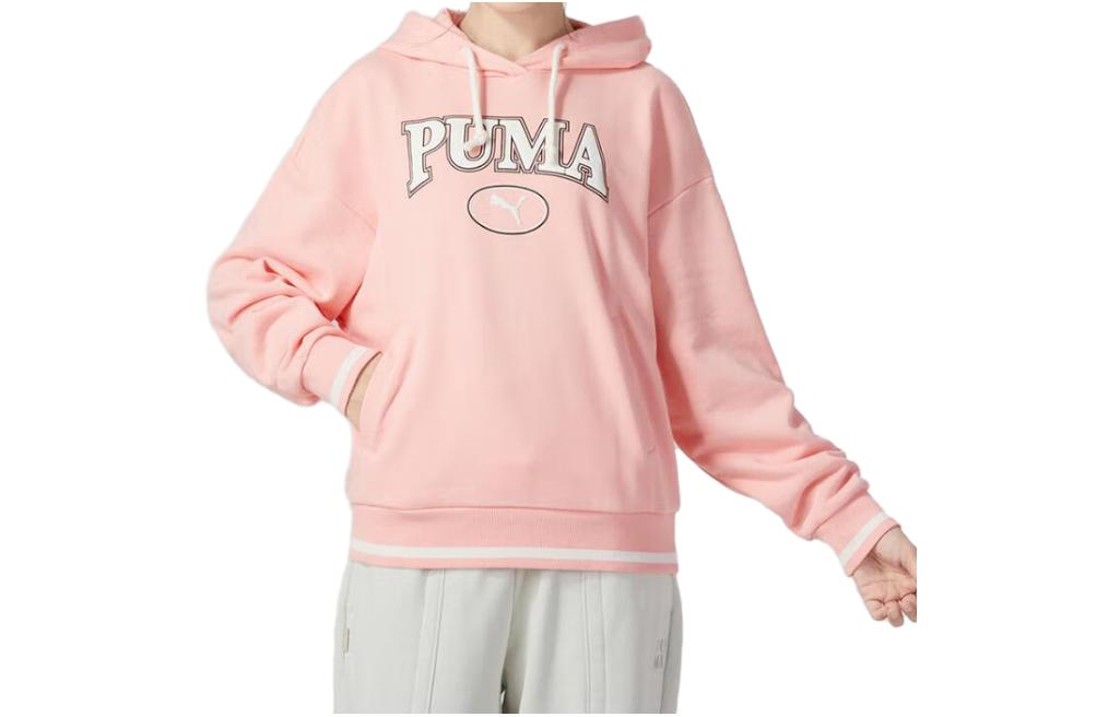 PUMA Sweatshirts Women s Pink Hooded Moderate Regular 623598-63 L