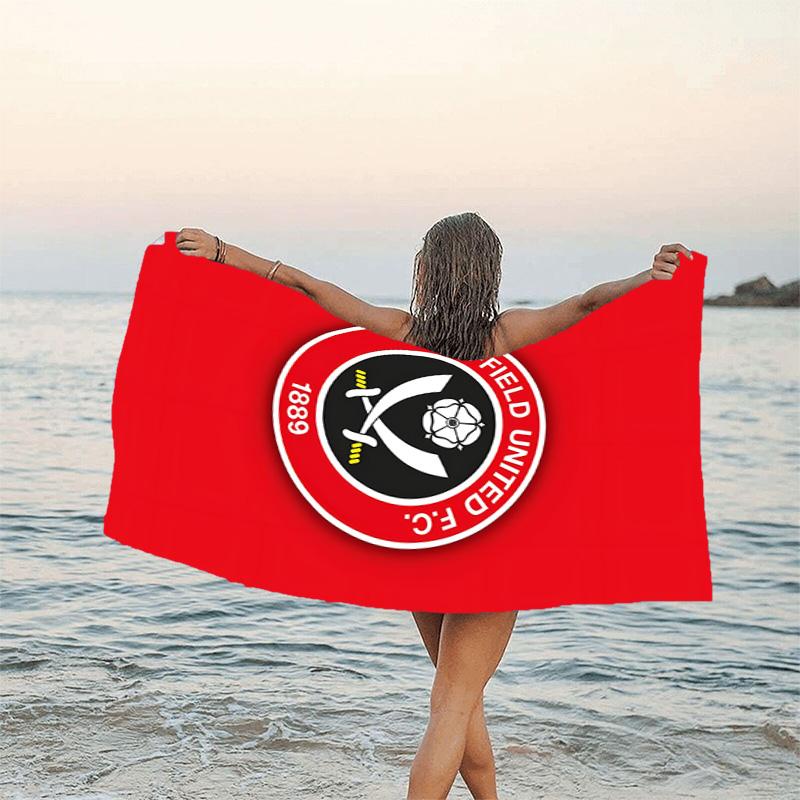 1pc Football Team (53) Beach Towel, Beach and Seaside Swimming Pool Equipment, Fashion Pattern, Rectangular, Travel Essentials