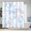 Blue White Bath Shower Curtain Modern Abstract Design Decorative Waterproof Fabric Bathroom Liner for Home Decoration Size180x24
