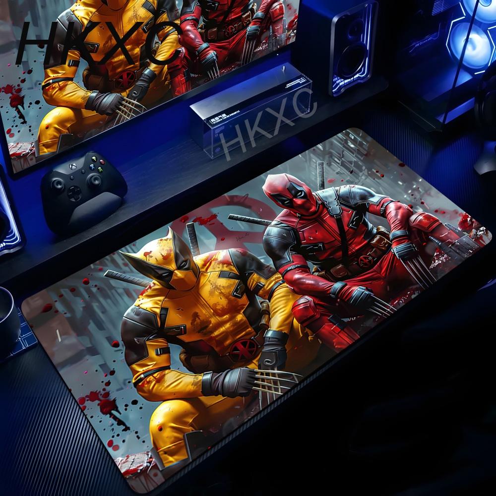 Marvel Deadpool Anime Mouse Pad Office PC Gamer Cabinet Mouse Mat Laptop X Keyboard Mousepad Extended Desk Mat Cool Carpet