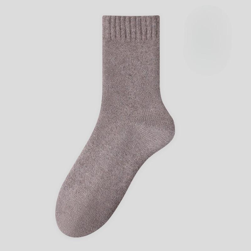 

Autumn and Winter Wool Socks for Men: Warm and Cold-resistant Mid-calf Socks with Fleece and Thickened Heating Loops 1 pair верблюд