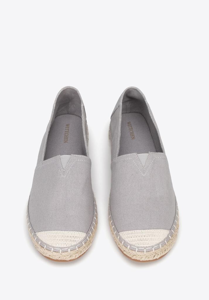 Wittchen Men's Espadrilles With Braided Toe, Gray, Gray Textile Material