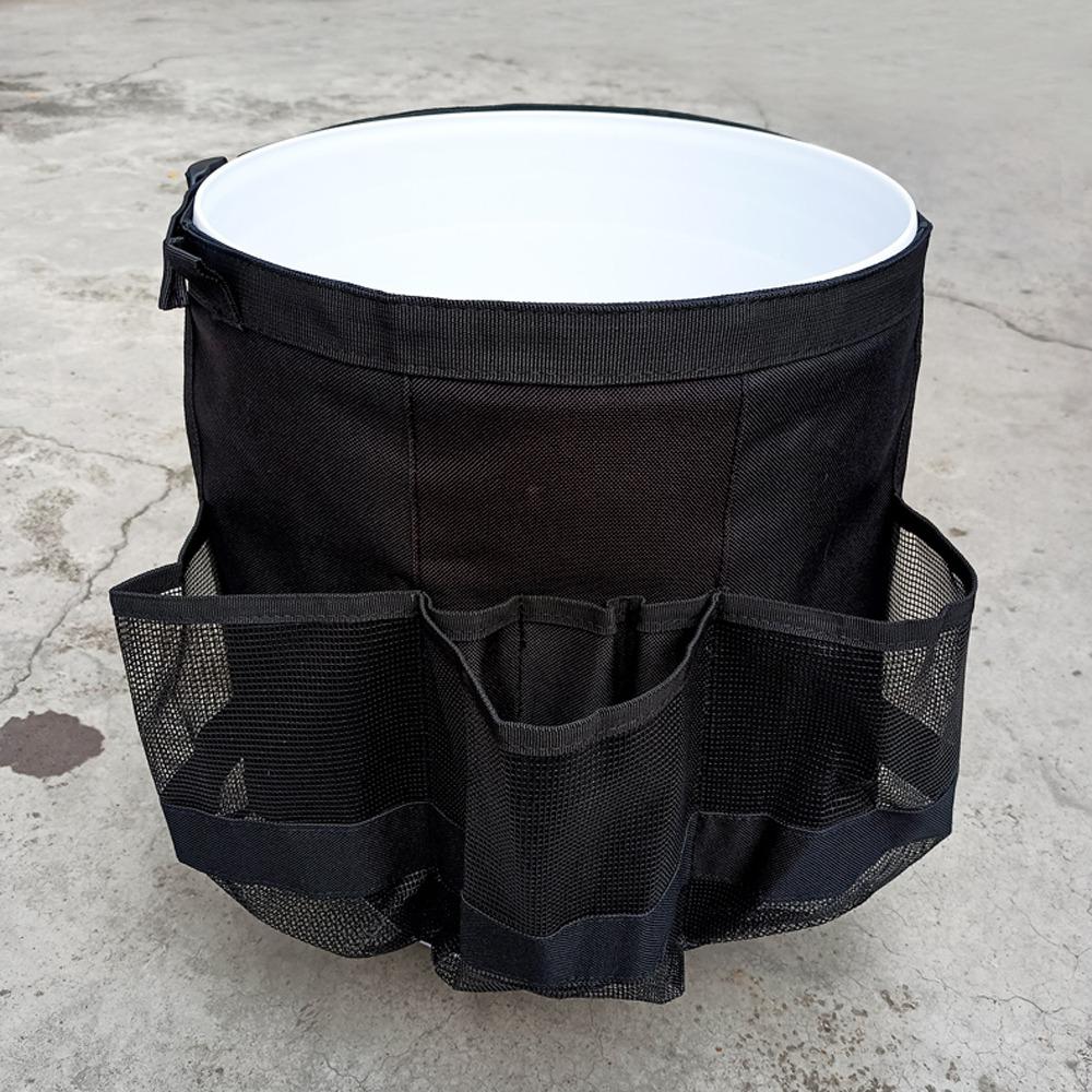 With Mesh Bucket Tool Organizer Multi-Pockets Bucket Accessories Bag for 5 Gallon Bucket Fishing