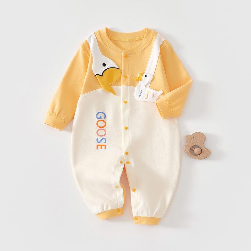 Super Cute Pure Cotton Baby Romper - Spring/Autumn Unisex Crawling & Sleepwear