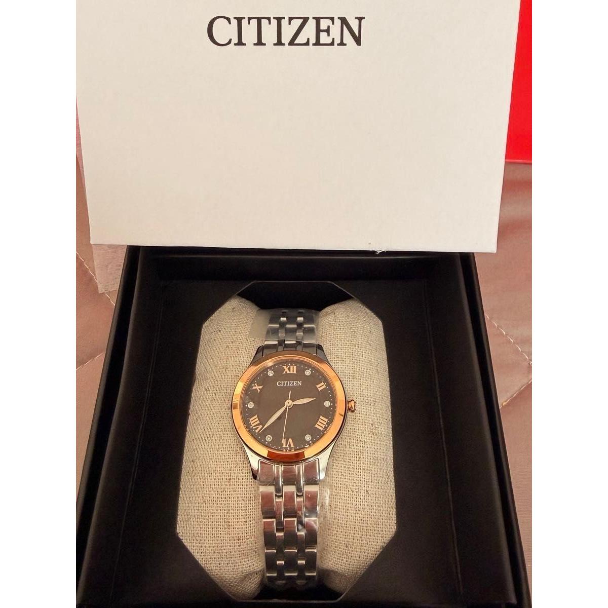 Used New CITIZEN Citizen Watch Ladies EM1016-62W Ladies Watch Eco Drive