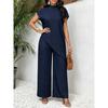 BFCCQB Women's Fashion Casual Short Sleeve O-Neck  Pants Suits