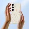 For Samsung Galaxy S25 FE Case Flower Pattern Printing Straight Edge TPU Phone Back Cover
