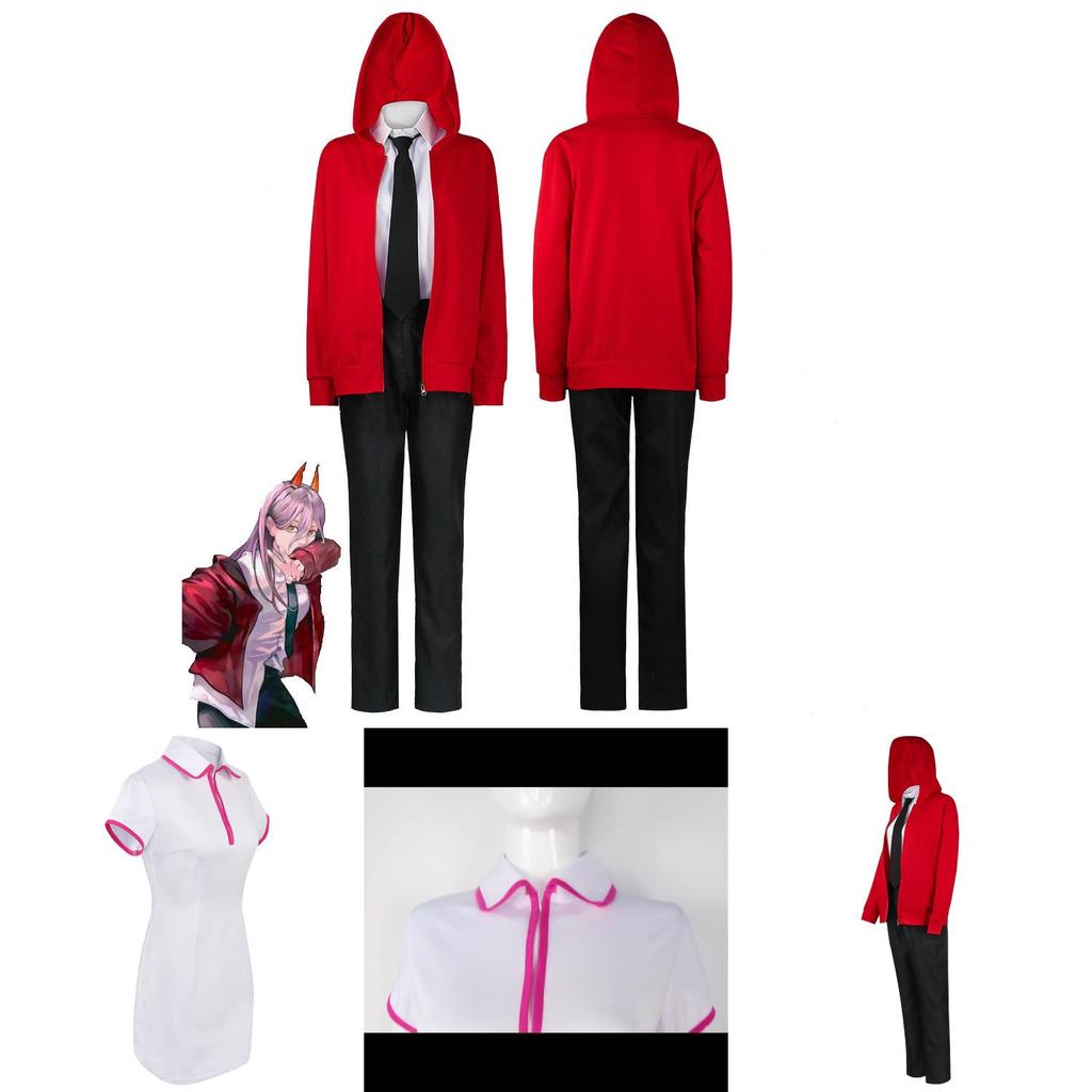 Exquisites Makima Power Kostüm Mit Reze Perücke Für Damen-Cosplay
