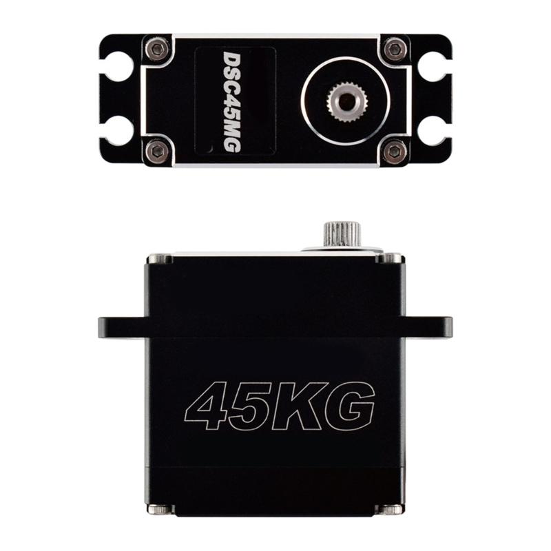 Coreless Motor Waterproof Servo DSC45MG 45KG Aluminum Case for Car Truck Robot High Torque Digital Steering Servo