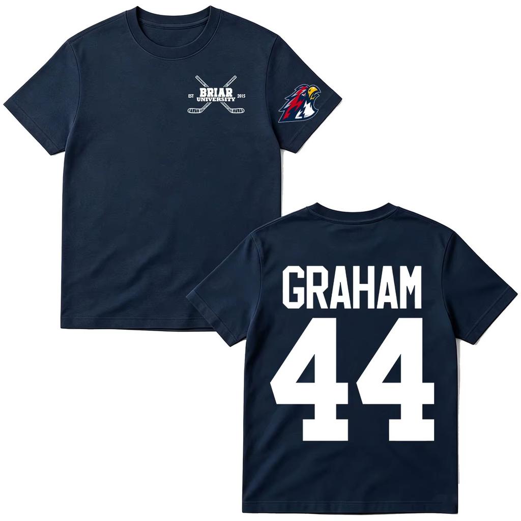 2026 Sommer Mode Trendiges T-Shirt Herren Damen Vintage Oberteil Off Campus TV-Serien T-Shirts Graham 44 Briar University Herren Damen Kleidung Mode T-Shirt
