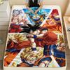 Dragon Ball Charaktere Druck Flanelldecke, Hohe Qualität, Bequem für Alle Jahreszeiten, Heimdekoration, Wärme und Komfort, Perfekt für Weihnachtsgeschenke