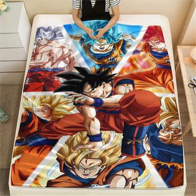 Dragon Ball Characters Print Flannel Blanket,High Quality Comfortable for All Seasons,Home Decor,Warmth and Comfort,Perfect for Christmas Gifts