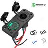 12V USB Socket Panel Quick Charge 3.0 Dual PD USB Car Charger Socket Outlet Cigarette Lighter Adapter for Car Boat RV Motorcycle