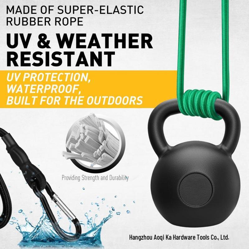 28-Piece Carabiner Bungee Cord Set with Handbag - High-Strength Safety Tie-Downs