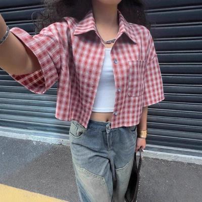 Summer New Short Five-sleeved Top for Women's Shirts