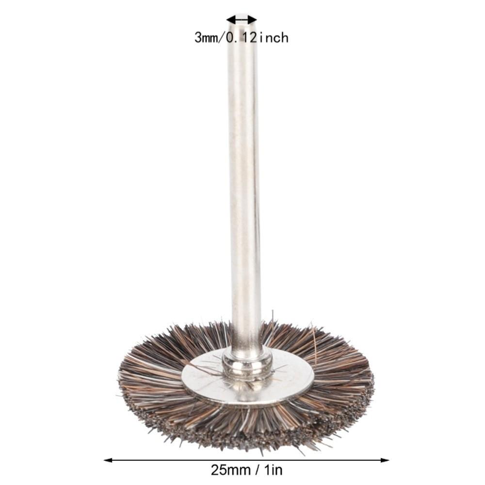 30pcs T-Type Design Horse Hair Polishing Wheel Paint Removal Wheel Brush For Rotary Grinding Tool