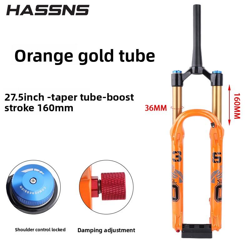 Mountain Bike Air Pressure Front Fork 34 36MM Tube 160/180 Large Stroke God Fork Barrel Shaft BOOST Air Fork