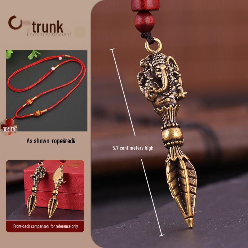 Ορείχαλκινο Κρεμαστό Ελέφαντας Βάτζρα: Unisex φυλαχτό & Κοσμήματα Benmingnian Τάση