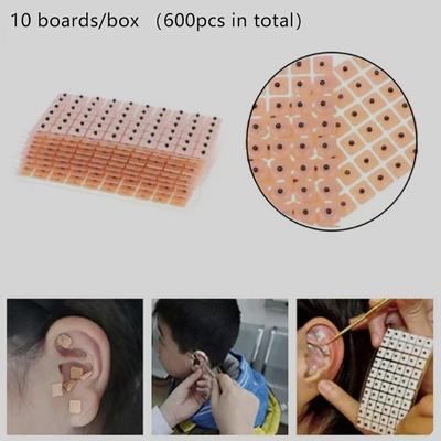 600 ks Semínka kozlíku lékařského náušní náplasti pro aurikuloterapii – Akupunkturní masáž pro podporu zraku, spánku a toku meridiánů