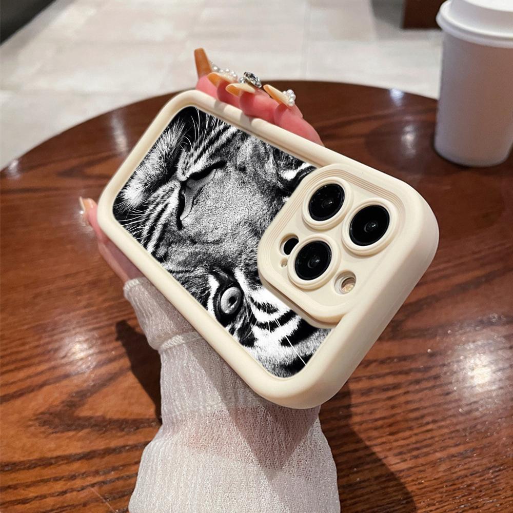 LZ30 Tiger Lion Cat Silicone Phone Case for Samsung A15 A35 S24 S23 Ultra S22 S21 Plus S20 FE A05 A06 A54 A55 A53 A14 M15 Shockproof Back Cover