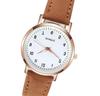 Fashionable luxurious women's analogue‑quartz wristwatch with leather strap, luminous ladies' watch