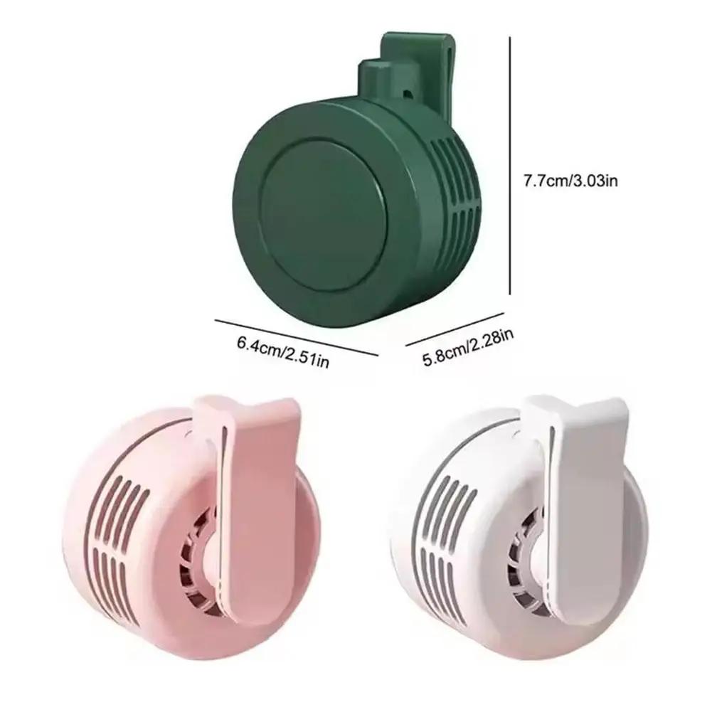 Clip-on Mini Waist Fan with 3 Speeds Handheld Fan Desktop Fan Type C Rechargeable for Outdoor Work Hiking Home Office Travel Gym