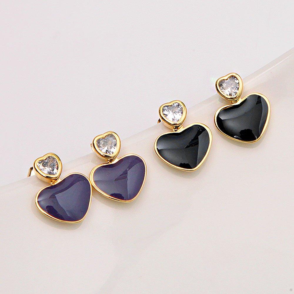 Fashion Double Heart Earrings (Choose 1 of 2 colors)