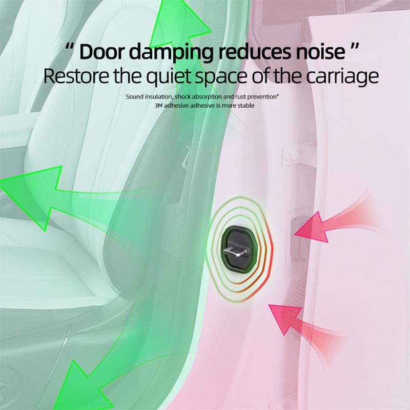 4PCS Silicone Car Door Lock Buckle Protector Cover For BMW MINI CABRIO CLUBMAN COUNTRYMAN JCW COOPER S Shock Absorber Accessorie
