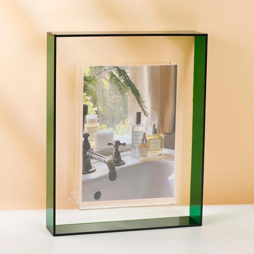 Colorful Acrylic Photo Frames Modern Simple 6 Inches Poster Painting Ins Style Table Picture Frames Wall Decoration Creative DIY