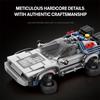 1:24 Blocos de Construção de Carros de Corrida de Filmes Clássicos Modelo MOC Carros Esportivos Brinquedos De Volta Para o Futuro Veículo Presentes de Festival para Meninos Crianças