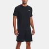 Under Armour Solid Crew Neck Reflective Short Sleeve T-Shirt Men Tops Black 1377054-001