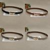 Ladies Cowhide Pure Leather Belt Silver Alloy Buckle Casual Decoration Formal