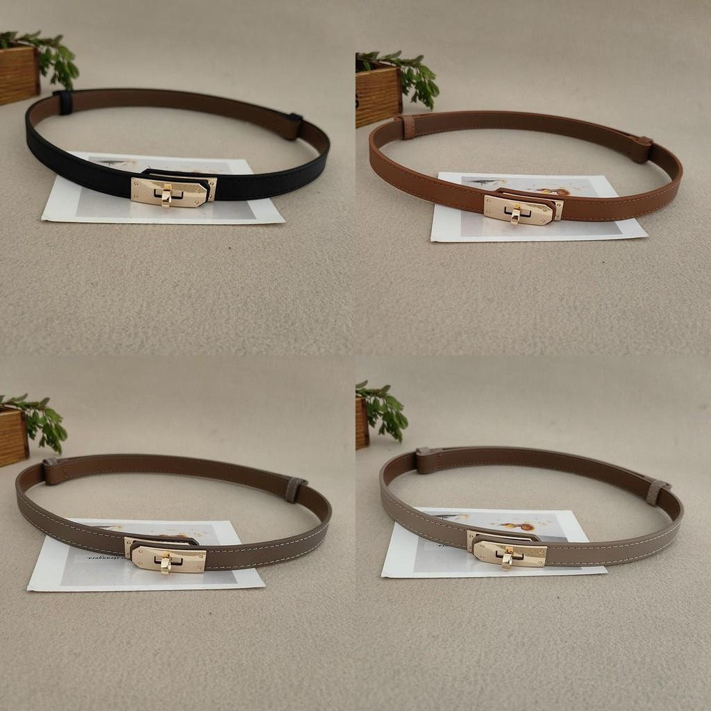 Pure Ladies Cowhide Leather Belt Silver Alloy Buckle Casual Decoration Formal