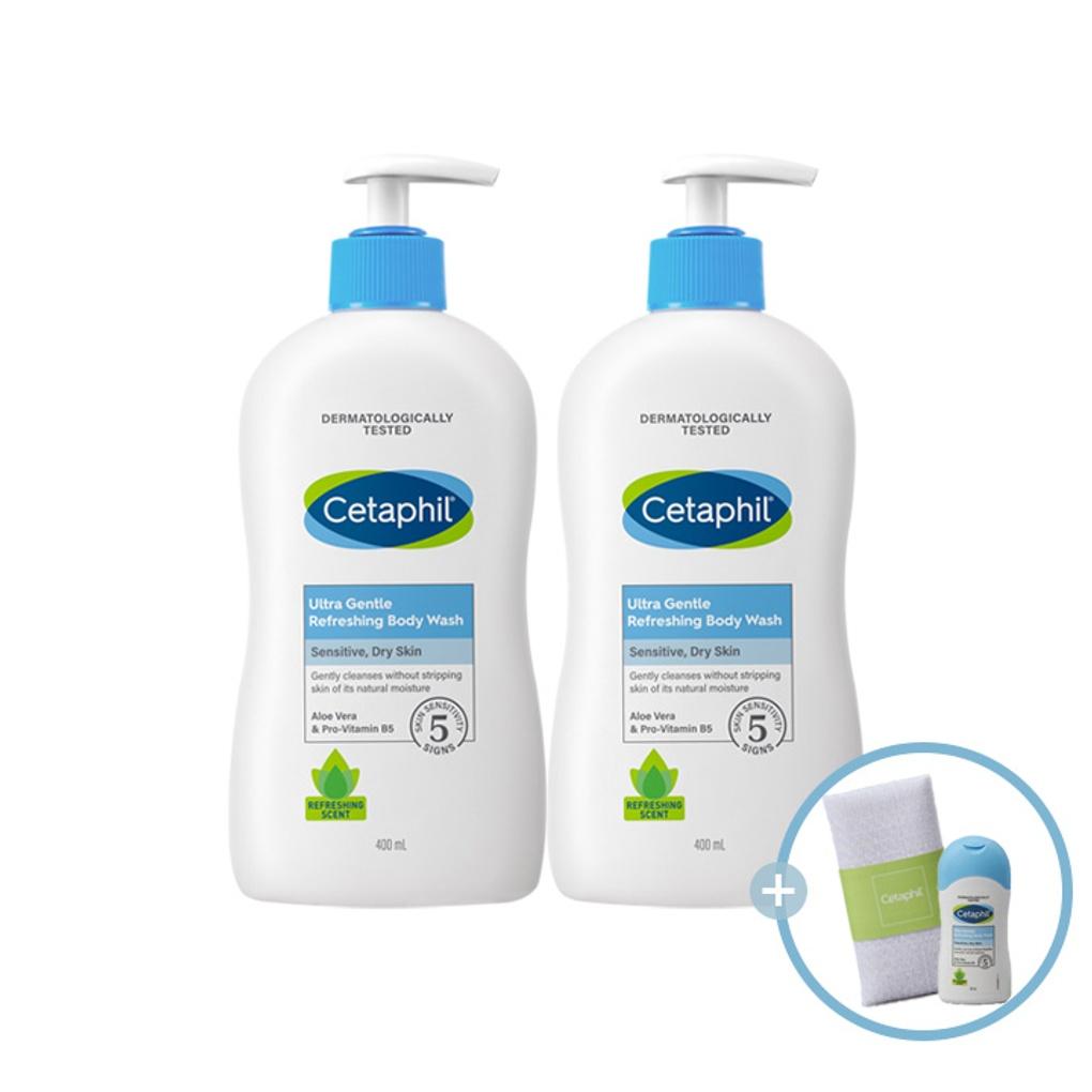 Cetaphil Gentle Sensitive Moisture Body Wash Refresh (Fresh Fragrance) 400ml x 2