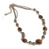 Melaleuca Tiger Eye Stone Necklace - High-End French Retro Clavicle Chain, New Style Accessory