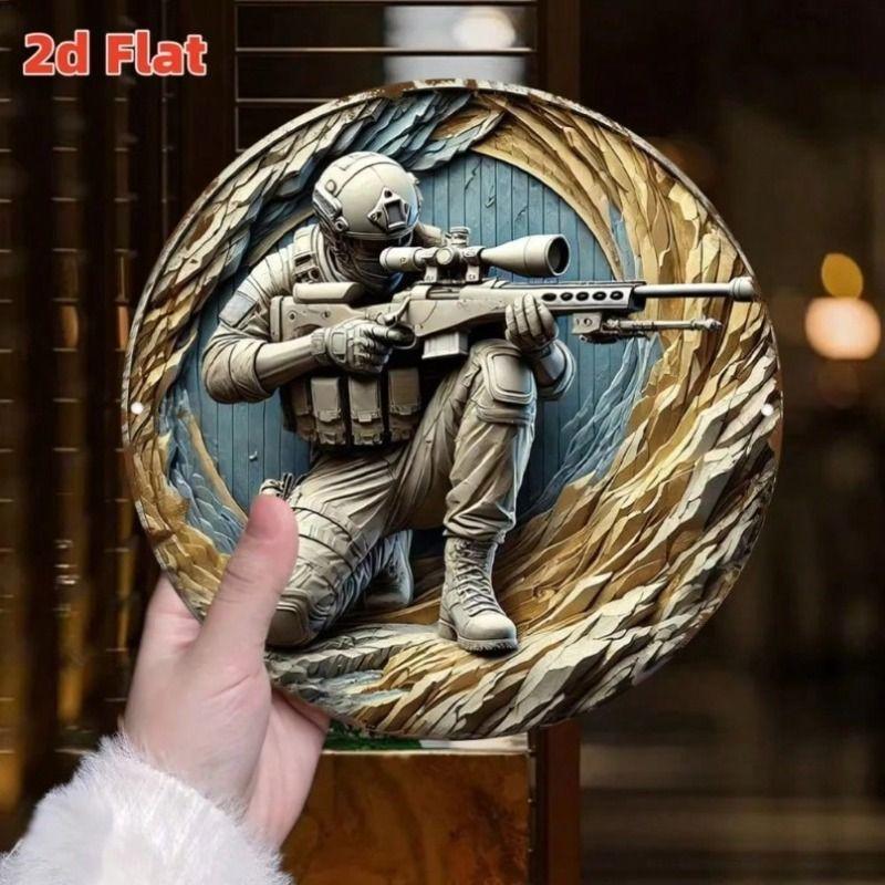 Decorative Metal Wall Art Sign Tin Painting 20x20 cm