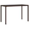 6 Piece Outdoor Dining Set with Cushions Brown Poly Rattan