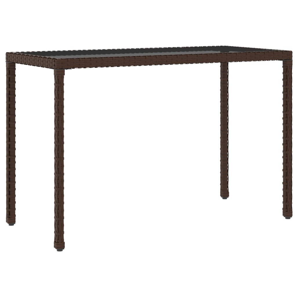 6 Piece Outdoor Dining Set with Cushions Brown Poly Rattan