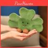 Green Clover Plush Toy With Short Pile Fabric For Sofa Cushion And Collectible