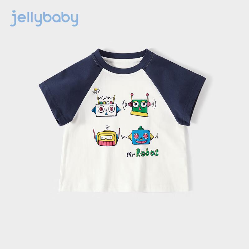 JELLYBABY Boys  Robot Print Short Sleeve T-Shirt 120