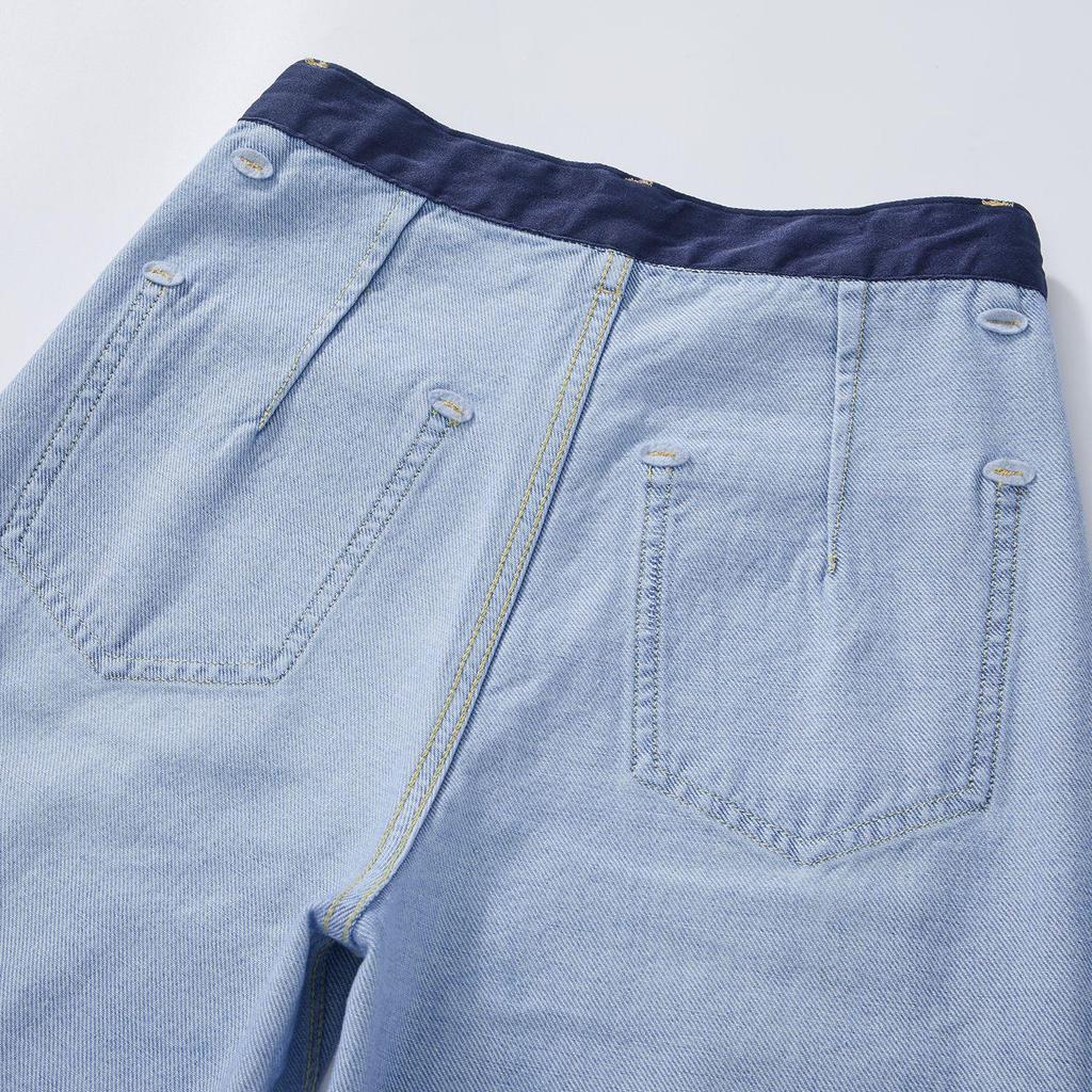 2024 Summer Women's High-Waisted Wide-Leg Jeans – Lightweight, Loose, Slimming, Floor-Length Pants