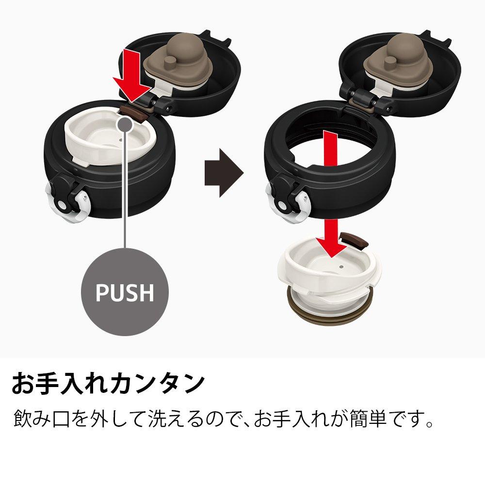 Thermos Water Bottle Vacuum Insulated Mobile Mug 400ml Black Gingham BKG JNL-403