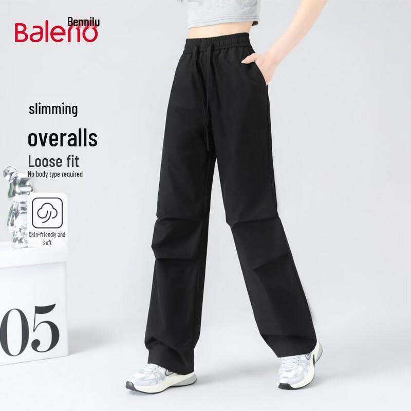 Baleno Women s High-Waist Pleated Wide-Leg Cargo Pants 2XL